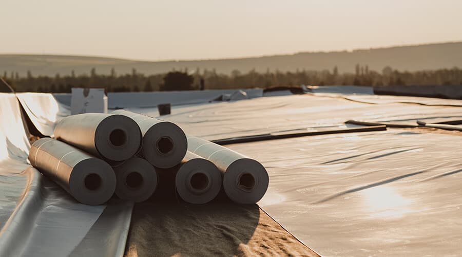 Diversified Roofing | Roofing material on commercial roof